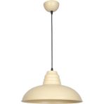Fer Avize Sidney Krem Büyük (32 cm Çap) Retro Rustik Model Modern Metal Tekli Sarkıt Avize Cafe