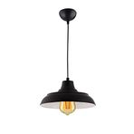 Fer Avize SİNYOR MODERN METAL SIVAMA SİYAH İÇİ BEYAZ SARKIT Cafe - Mutfak TEKLİ AVİZE