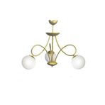 Fer Avize SİNYORİTA MODERN ESKİTME MAT GOLD BEYAZ KAPALI CAMLI Salon - Mutfak - Yatak Odası 3 LÜ AVİZE