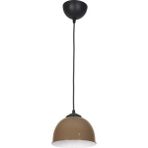 Fer Avize Şirin Küçük Modern Tasarım Parlak Kahve Renk Metal Tekli Avize - Parlak Kahverengi - 1