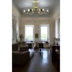 Fer Avize Tanya Modern Tasarım Mutfak - Salon - Yatak Odası - Tavan Eskitme Renk Bal Camlı 6 Lı Avize