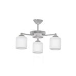 Fer Avize TOPAÇ GRİ RENK MODERN TASARIM 104 BEYAZ CAMLI 3 LÜ AVİZE