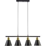 Fer Avize Trend Modern Metal Sivama Sarkıt Avize - Siyah - Gold