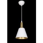 Fer Avize Trend Modern Tasarım Eskitme Detaylı Beyaz İçi Gold Renk Metal Tekli Avize