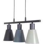Fer Avize Trend Modern Tasarım Salon - Mutfak - Cafe Siyah - Antrasit - Yeşil Renk Sıralı 3 Lü Avize
