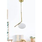 Fer Avize YANDEKS MODERN RUSTİK SPOR ESKİTME RENK GLOP BEYAZ CAMLI TEKLİ SARKIT AVİZE