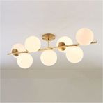 Fer Avize Zarif Modern Metal Gold 7 Li Avize
