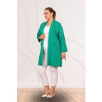 Ferace Blazer Buyuk Beden Kadin Ceket Tesettur Ceket Blazer Yesil
