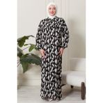 FERACE Kadin Buyuk Beden Oversize Rahat Kalıp Yazlik Elbise Alaçatı Model - XL - Siyah