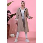 Ferace Kadin Buyuk Beden Tesettur Tam Boy Spor Trenckot