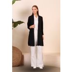 Ferace Kadin Tesettur Ceket Blazer Ceket Tesettur Blazer Kadin Siyah