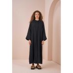 Ferace Müslin Elbise Siyah - 36 - 38