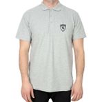 Ferari Logo Horse Polo Yaka Gri Tişört