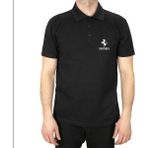 Ferari Logo Polo Yaka Siyah Tişört - 2XL