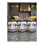 ferayhome Büyük Boy Kahve Köşesi Seti Oval Baharatlık 1400 ml (Çay,Kahve,Şeker) Zebra At Gold - Feray Home