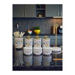 ferayhome Mutfak Seti 103 Baharatlık Kahvaltılık Kağıt Havluluk Kaşıklık Ceramic Desen Gold