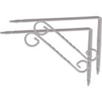 Ferforje Raf Altı Metal L Ayak - 15x12 Cm (2 Adet) Beyaz