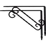 Ferforje Raf Altı Metal L Ayak - 15x12 Cm (2 Adet) Siyah