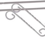 Ferforje Raf Altı Metal L Ayak - 23x17 Cm (2 Adet) Beyaz