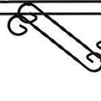 Ferforje Raf Altı Metal L Ayak - 23x17 Cm (2 Adet) Siyah