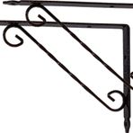 Ferforje Raf Altı Metal L Ayak - 30x20 Cm (2 Adet) Bakır