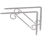 Ferforje Raf Altı Metal L Ayak - 30x20 Cm (2 Adet) Beyaz
