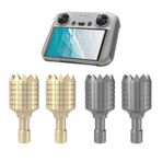 Fergio Uzaktan Kumanda Sopa Uyumlu Aksesuarlar DJI RC/RC 2, Uçak Alüminyum Alaşım Kontrol Başparmak Oystick/Rocker Yedek Parçalar (Gri ve Altın)