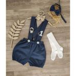 Feri Atölye Astronot Konsept Erkek Bebek Salopet Takımı - 6 - 9 Ay - Lacivert