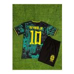 feriköy Brezilya Milli Takım Neymar Jr Özel Konsept Çocuk Forması 2'li Set (Yeşil-Sarı)