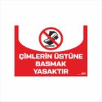 Ferizli Reklam Çimlerin Üstüne Basmak Yasaktır Iş Güvenliği Levhaları – Uyarı ve Ikaz Tabelaları (25×35, 35×50, 50×70 Cm) - 25x35Cm - Aluminyum Kompozit