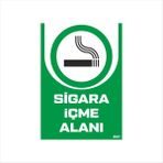 Ferizli Reklam Sigara Içme Alanı Iş Güvenliği Levhaları – Uyarı ve Ikaz Tabelaları (25×35, 35×50, 50×70 Cm) - 35x50 Cm - Aluminyum Kompozit