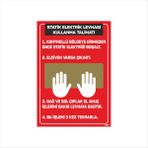 Ferizli Reklam Statik Elektrik Levhası Kullanma Talimatı Iş Güvenliği Levhaları – Uyarı ve Ikaz Tabelaları (25×35, 35×50, 50×70 Cm) - 25x35Cm - 4.5mm Foreks (Dekota)