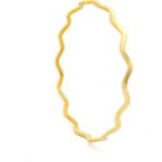 FerizZ BLZ-3073 2 mm Zigzag Ajda İmitasyon Altın Kaplama Bilezik