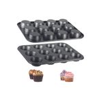 ferman's home 12'li Muffin Kalıbı Cupcake Kapsülü Fırın Mini Kek Browni Kek Kabı Yanmaz Yapışmaz