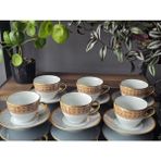 Fermato Honey Turuncu 12 Parça Çay Fincanı - Renkli
