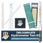 Fermentaholics Üçlü Ölçekli Hidrometre Test Kiti | Hidrometre Test Kavanoz Kiti | Şarap, Bira, Mead, Elma Şarabı ve Daha Fazlasını Yapın | ABV, Brix ve Özgül Ağırlığı Ölçün (Hidrometre Test Kiti -