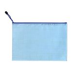 Fermuar cüzdanı Örgü Fermuarlı Dosya Çantası 10 adet Çok Renkli Plastik Okul Ofis Seyahati için(10PCS-Blue)