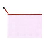 Fermuar cüzdanı Örgü Fermuarlı Dosya Çantası 10 adet Çok Renkli Plastik Okul Ofis Seyahati için(10PCS-Pink)