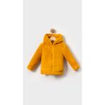 Fermuarlı Kapüşonlu Bebek Peluş Welsoft Kışlık Hırka-Hardal | 2-3 Yaş
