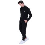 Fermuarlı Polar Erkek Eşofman Takımı (Siyah, XXL)