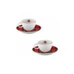 Fern&Co. Red Berry Collection Porselen 2'li Türk Kahvesi Seti / Hediye Kutulu