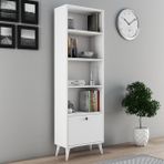 Ferniso Art Ofis Çocuk Çalışma Odası Salon Kitaplık Kapaklı Kitap Dosya Rafı - Beyaz