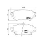 Ferodo Fdb4842 Arka Fren Balata Renault Kadjar 15 Koleos Iı 18 / Nıssan Qashqaı 1.6L Dci R9m Di