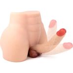 Feromon Shop Premium Torso Masturbator Alan - Mega Boy Anal Girişli 21 cm Yapay Penisli Erkek Yarım Vücut Realistik Manken 7.7 kg