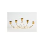 FERONYA 5 Kollu GOLD Metal Şamdan – Modern Dekoratif Mumluk, Masa ve Salon Aksesuarı