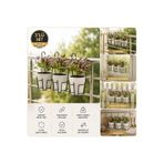 Feronyahome & Garden 3'lü Metal Yuvarlak Balkon Askılı Saksılık