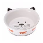Ferplast 500 ml 18 cm Venere Kedi Desenli Seramik Mama ve Su Kabı