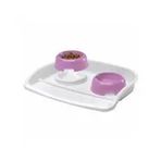 Ferplast 53X39x8 cm Lindo Maxi İkili Plastik Mama ve Su Kabı Seti