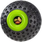 Ferplast CHEWA BOING BALL Yeniden Doldurulabilir Köpek Oyuncağı Süper Zıplayan ve Yüzen - Çiğnemeye Dayanıklı Malzeme - Diş Hijyeni İçin 3D Doku - Ultra Dayanıklı - İtalyan Tasarımı - Beden L, Siyah