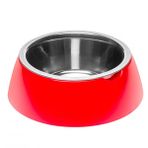 Ferplast Jolie Kedi ve Köpekler için Çelik Mama ve Su Kabı - Medium 900 Ml Kırmızı